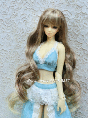Wig / 5.5 inch / Long Curly (Brown-ivory #12/KB88T)