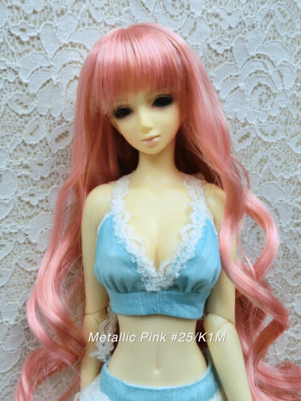 Wig / 5.5 inch / Long Curly (Metallic Pink #25/K1M)