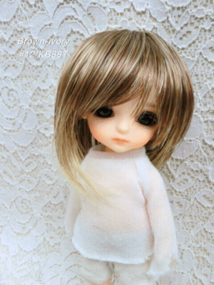 Wig / 5.5 inch / Short (Brown-ivory #12/KB88T)