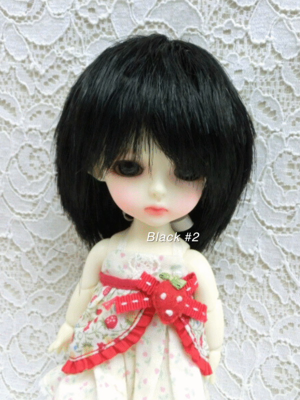 Wig / 5.5 inch / Fluffy Short (Black #2)