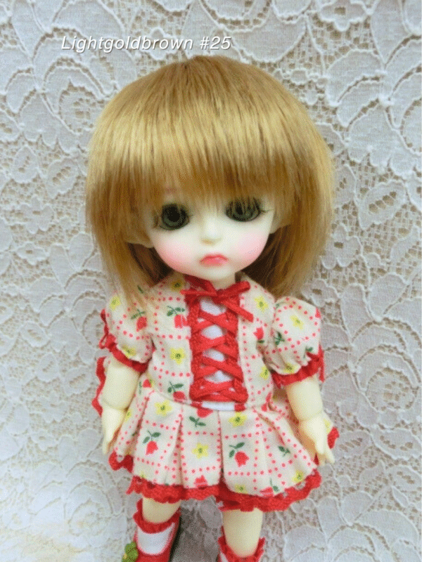 Wig / 5.5 inch / Fluffy Short (Lightgoldbrown #25)