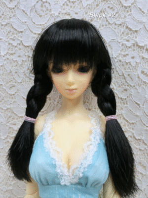 Wig / 5.5 inch / Twin braids (Black #2)