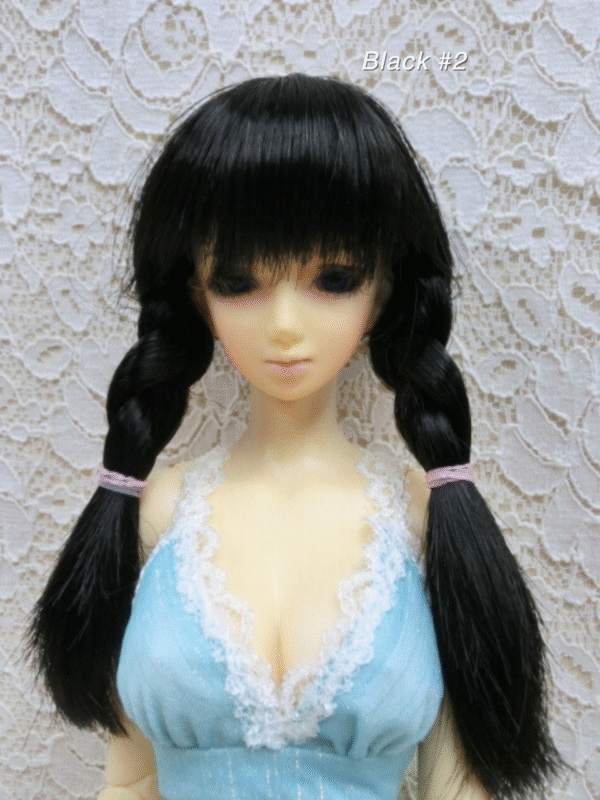 Wig / 5.5 inch / Twin braids (Black #2)