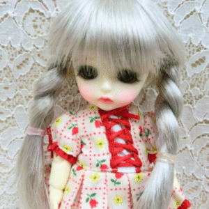 Wig / 5.5 inch / Twin braids (Grey #60)