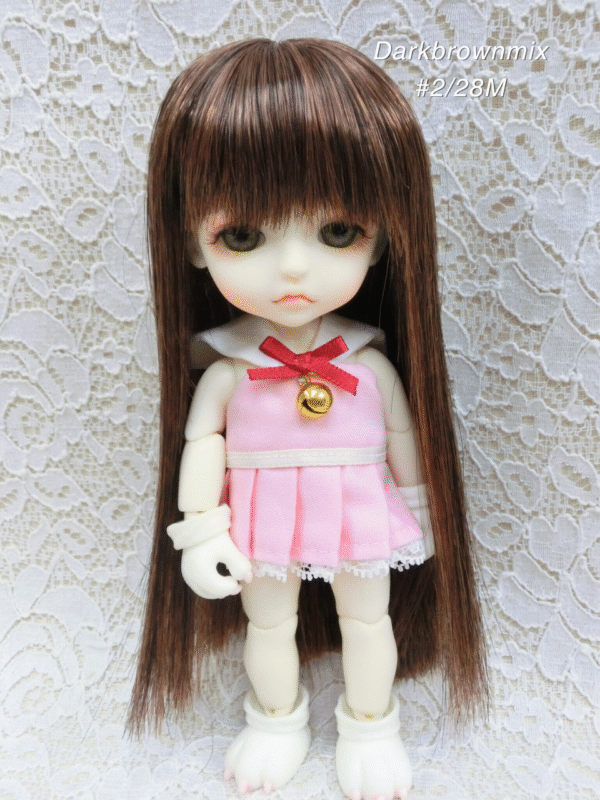 Wig / 5.5 inch / Medium Straight (Darkbrownmix #2/28M)