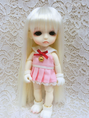 Wig / 5.5 inch / Medium Straight (Milkwhwhite #K19)