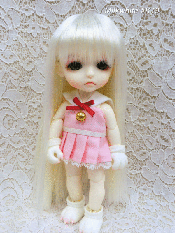 Wig / 5.5 inch / Medium Straight (Milkwhwhite #K19)