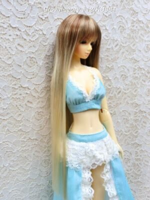 Wig / 5.5 inch / Long Straight (Brown-ivory #12/KB88T)