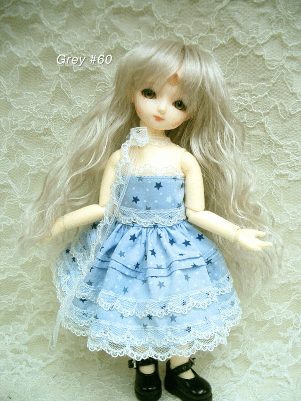 Wig / 5 inch / Long Wave (Grey #60)