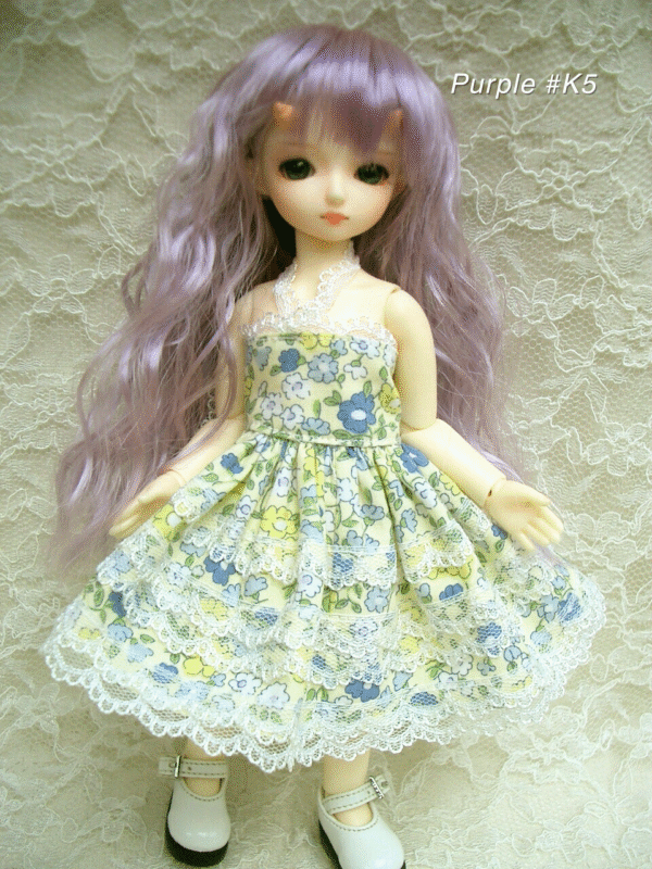 Wig / 5 inch / Long Wave (Purple #K5)