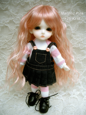 Wig / 5 inch / Long Wave (Metallic Pink #25/K1M)