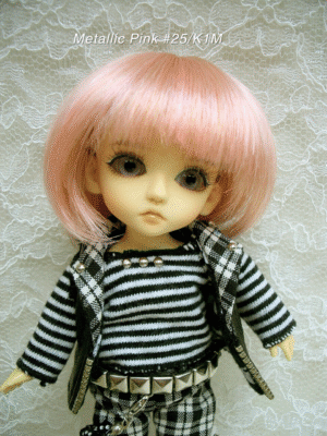 Wig / 5 inch / Short Bob (Metallic Pink #25/K1M)