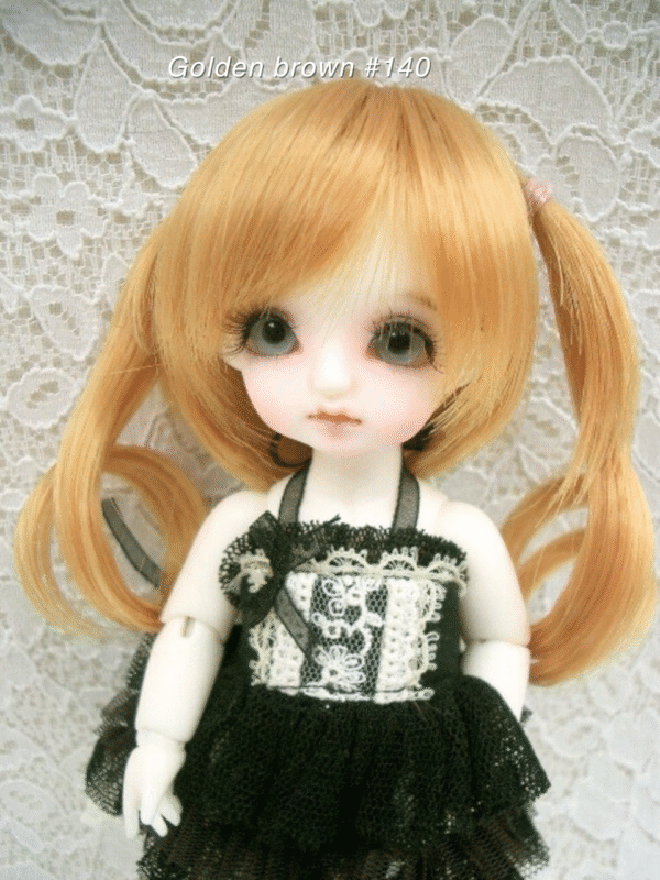 Wig / 5 inch / Curly Twintails (Goldenbrown #140)