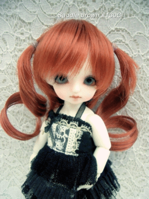 Wig / 5 inch / Curly Twintails (Saddle brown #130C)