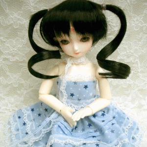 Wig / 5 inch / Curly Twintails (Black #2)