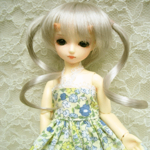 Wig / 5 inch / Curly Twintails (Grey #60)