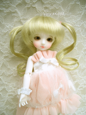 Wig / 5 inch / Curly Twintails (Ivory #KB88)
