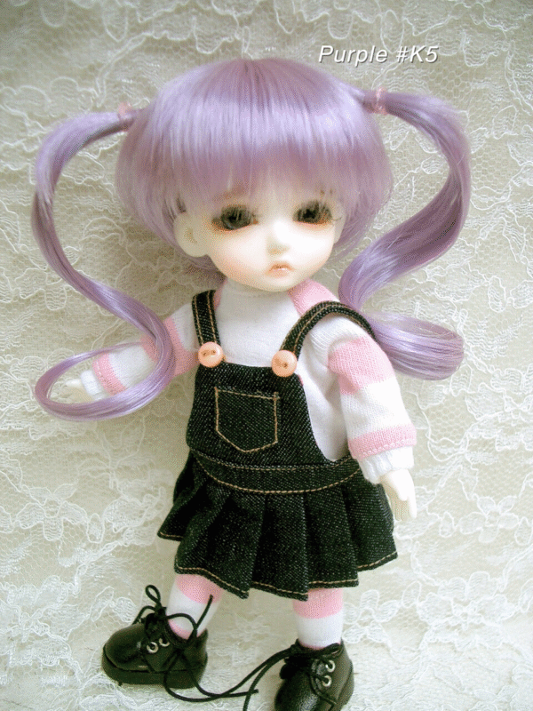 Wig / 5 inch / Curly Twintails (Purple #K5)
