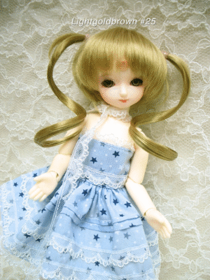 Wig / 5 inch / Curly Twintails (Lightgoldbrown #25)