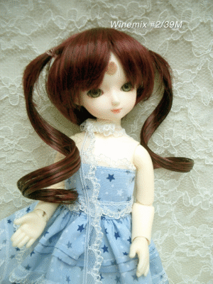 Wig / 5 inch / Curly Twintails (Winemix #2/39M)