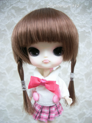 Wig / 4-5 inch / Pigtails (Chocobrown #12)