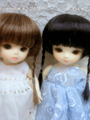 Wig / 4-5 inch / Pigtails (Darkbrownmix #2/28M)