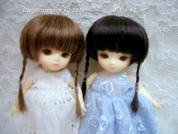 Wig / 4-5 inch / Pigtails (Black #2)