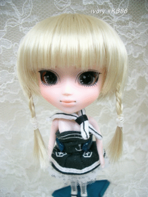 Wig / 4-5 inch / Pigtails (Ivory #KB88)