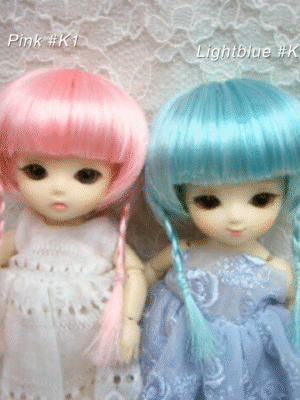 Wig / 4-5 inch / Pigtails (Lightblue #K19/K3M)