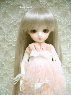 Wig / 5 inch / Straight Long (Grey #60)