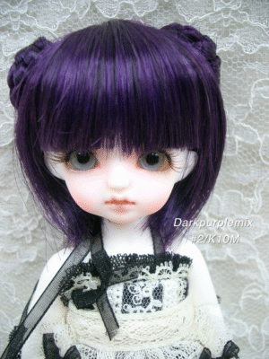 Wig / 5 inch / Chignon Short (Darkpurplemix #2/K10M)