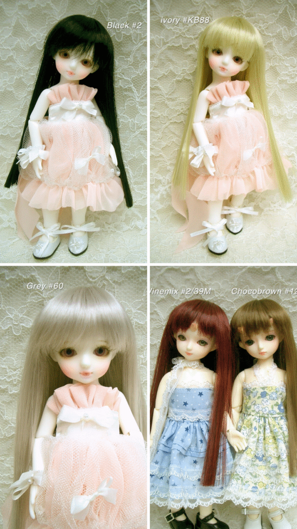 Wig / 5 inch / Straight Long (Grey #60)