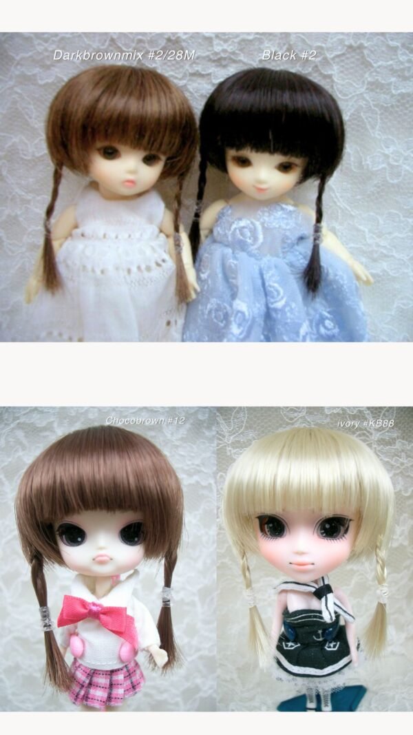 Wig / 4-5 inch / Pigtails (Ivory #KB88)