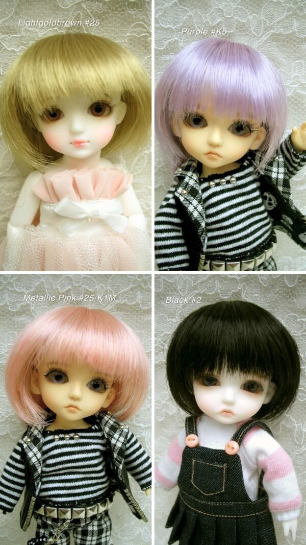 Wig / 5 inch / Short Bob (Grey #60)