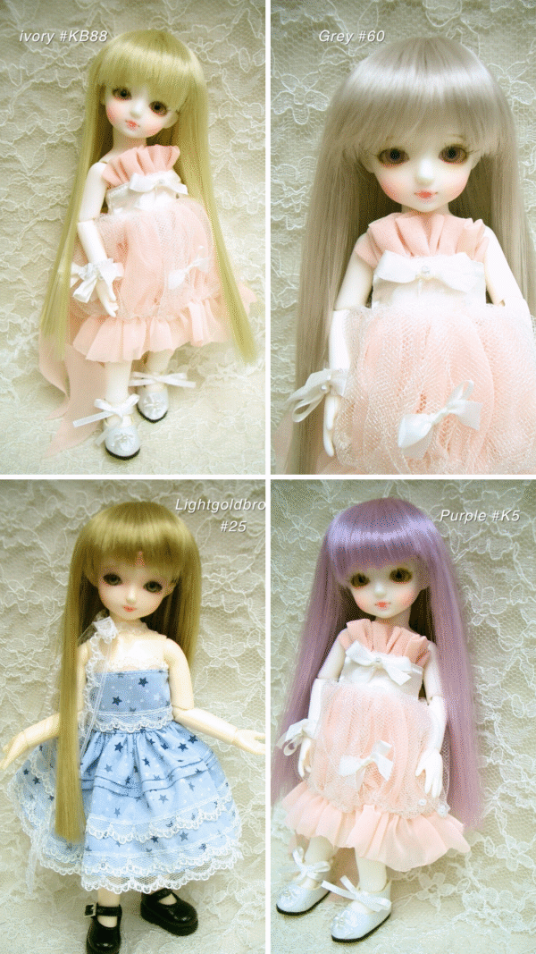 Wig / 5 inch / Straight Long (Grey #60)