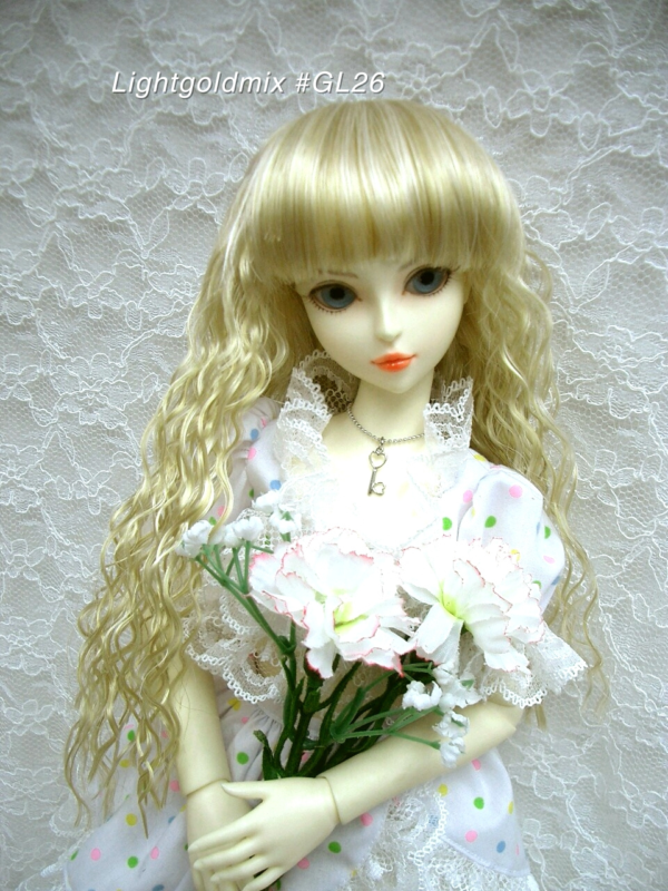 Wig / 6-7 inch / Medium Long Wave (Lightgoldmix #GL26)