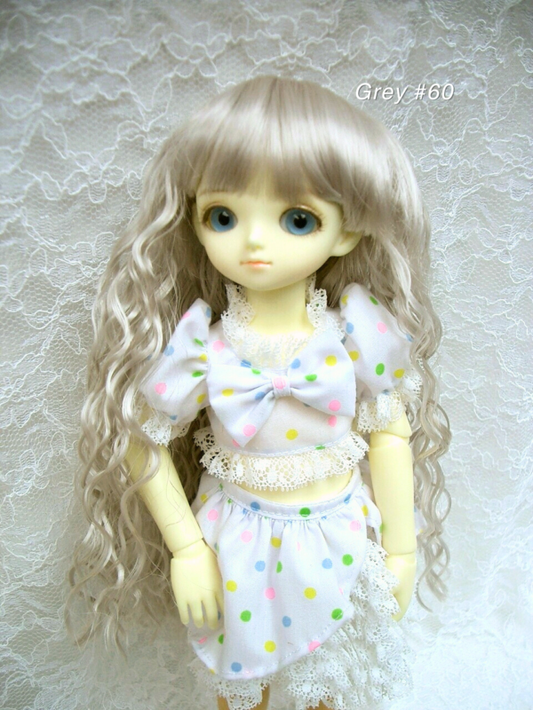 Wig / 6-7 inch / Medium Long Wave (Grey #60)