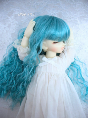 Wig / 6 inch / Long Wave (Blue #K3)
