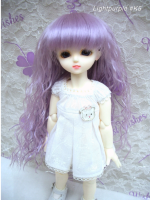 Wig / 6 inch / Long Wave (Lightpurple #K5)