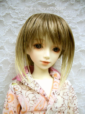 Wig / 6-7 inch / Short (Brown-ivory #12/KB88T)