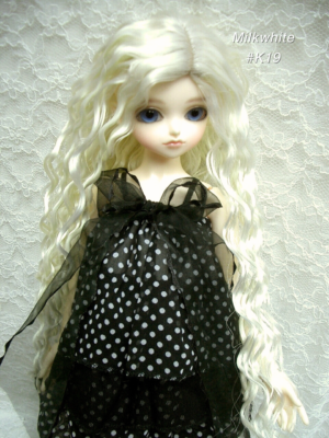 Wig / 6-7 inch / Long Wave (Milkwhite #K19)