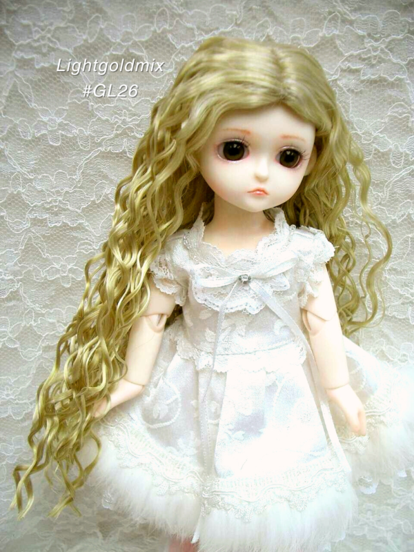Wig / 6 inch / One-length Long Wave (Lightgoldmix #GL26)