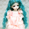 Wig / 6 inch / One-length Long Wave (Blue #K3)