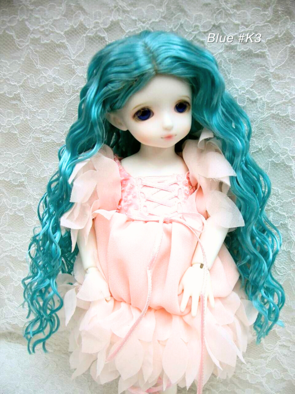 Wig / 6 inch / One-length Long Wave (Blue #K3)