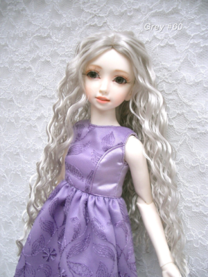 Wig / 6 inch / One-length Long Wave (Grey #60)