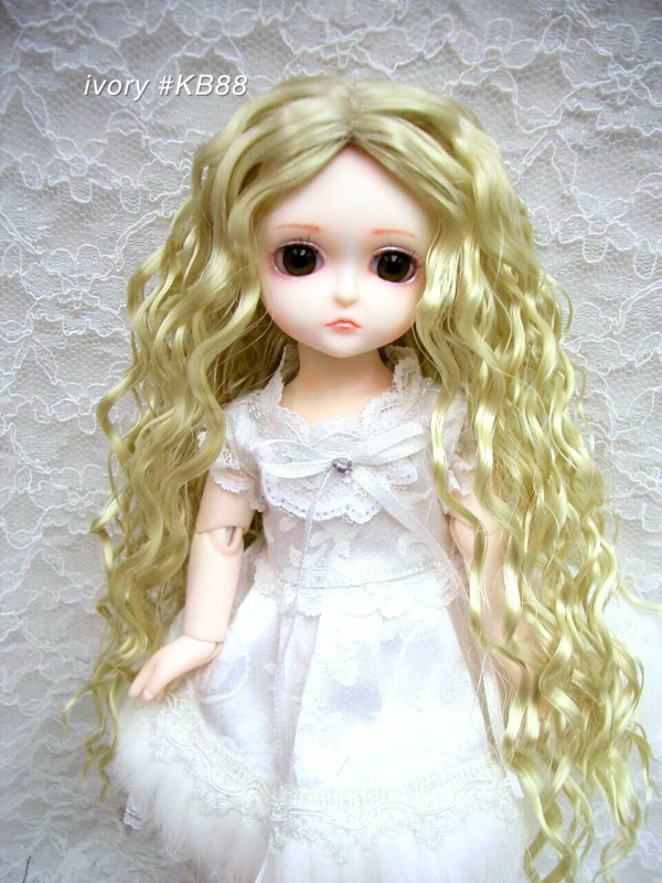 Wig / 6 inch / One-length Long Wave (Ivory #KB88)
