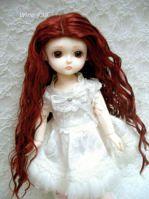 Wig / 6 inch / One-length Long Wave (Wine #39)