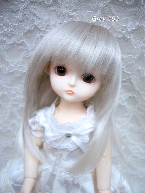 Wig / 6 inch / Semi-long (Grey #60)