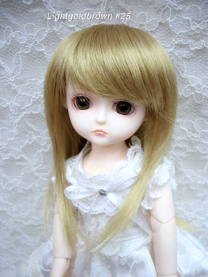 Wig / 6 inch / Semi-long (Lightgoldbrown #25)