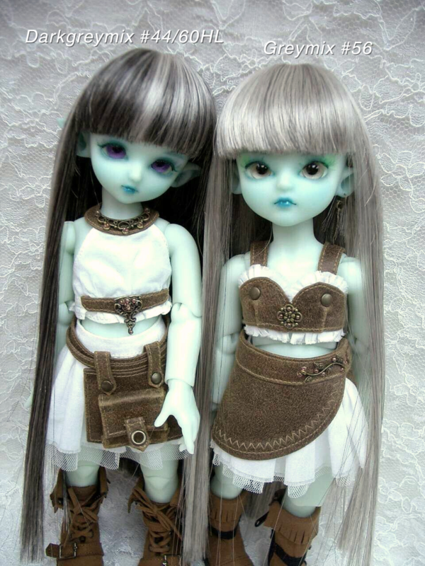 Wig / 6 inch / Long Straight (Darkgreymix #44/60HL)